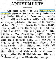 Maple City Theatre - Jan 25 1908 (newer photo)